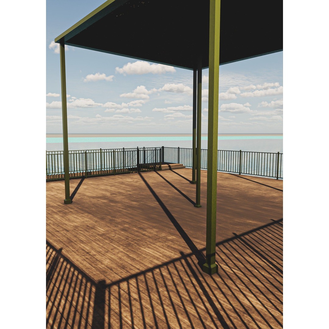 Old Dock 3D Model – Low Poly Game Asset with PBR Textures - View 10