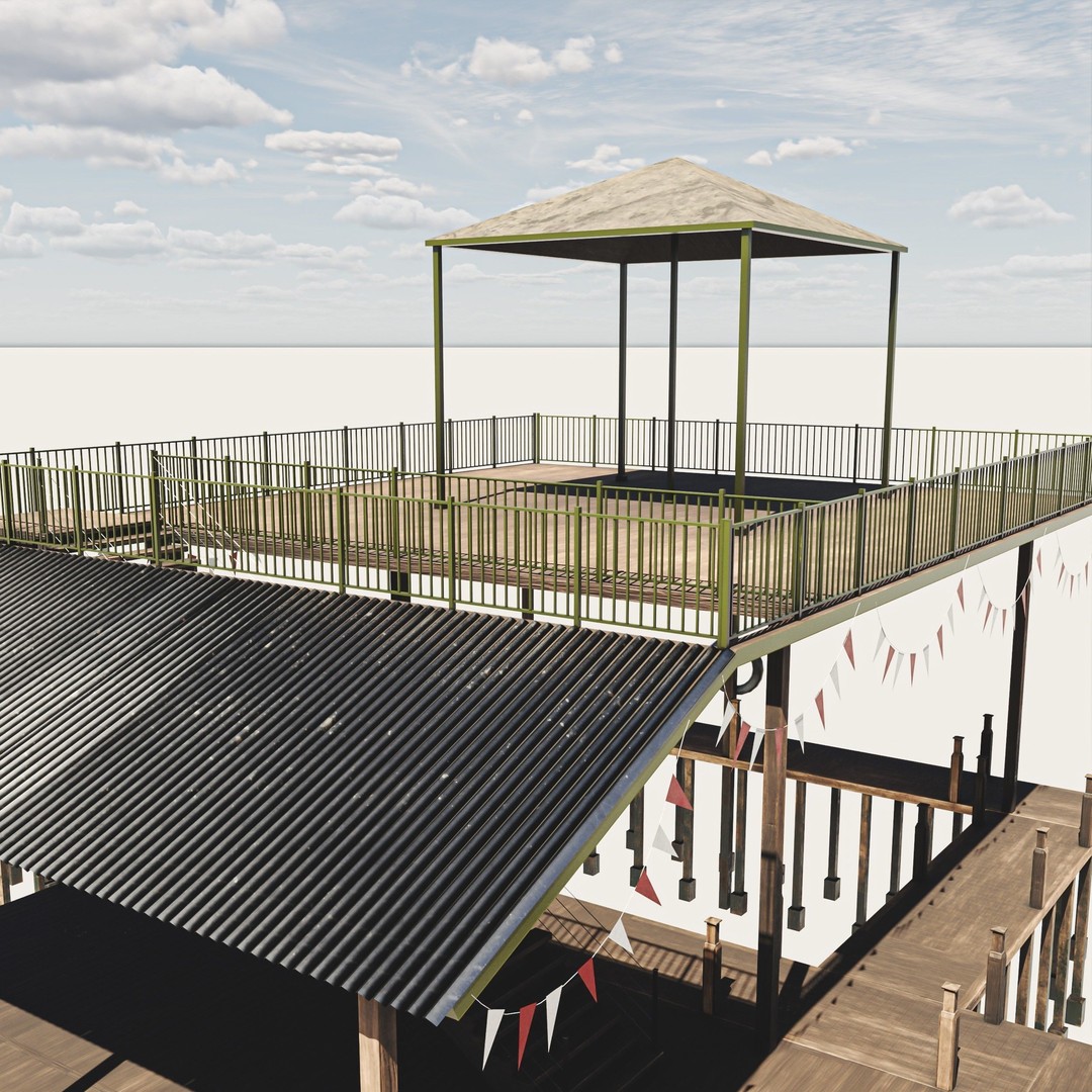 Old Dock 3D Model – Low Poly Game Asset with PBR Textures - View 13