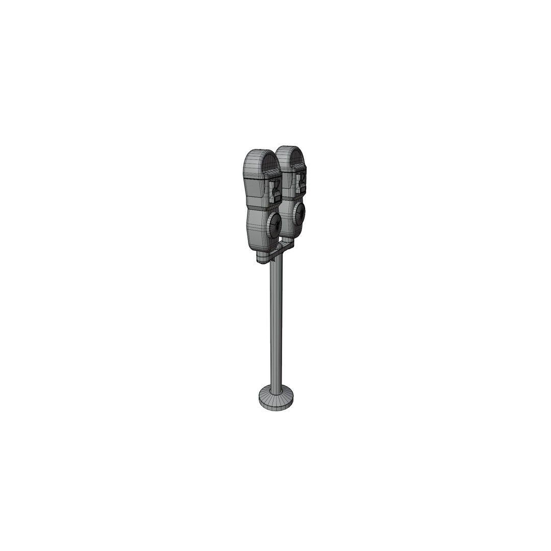 Parking Meter 3D Model – Low Poly Game Asset, FBX, PBR Textures
