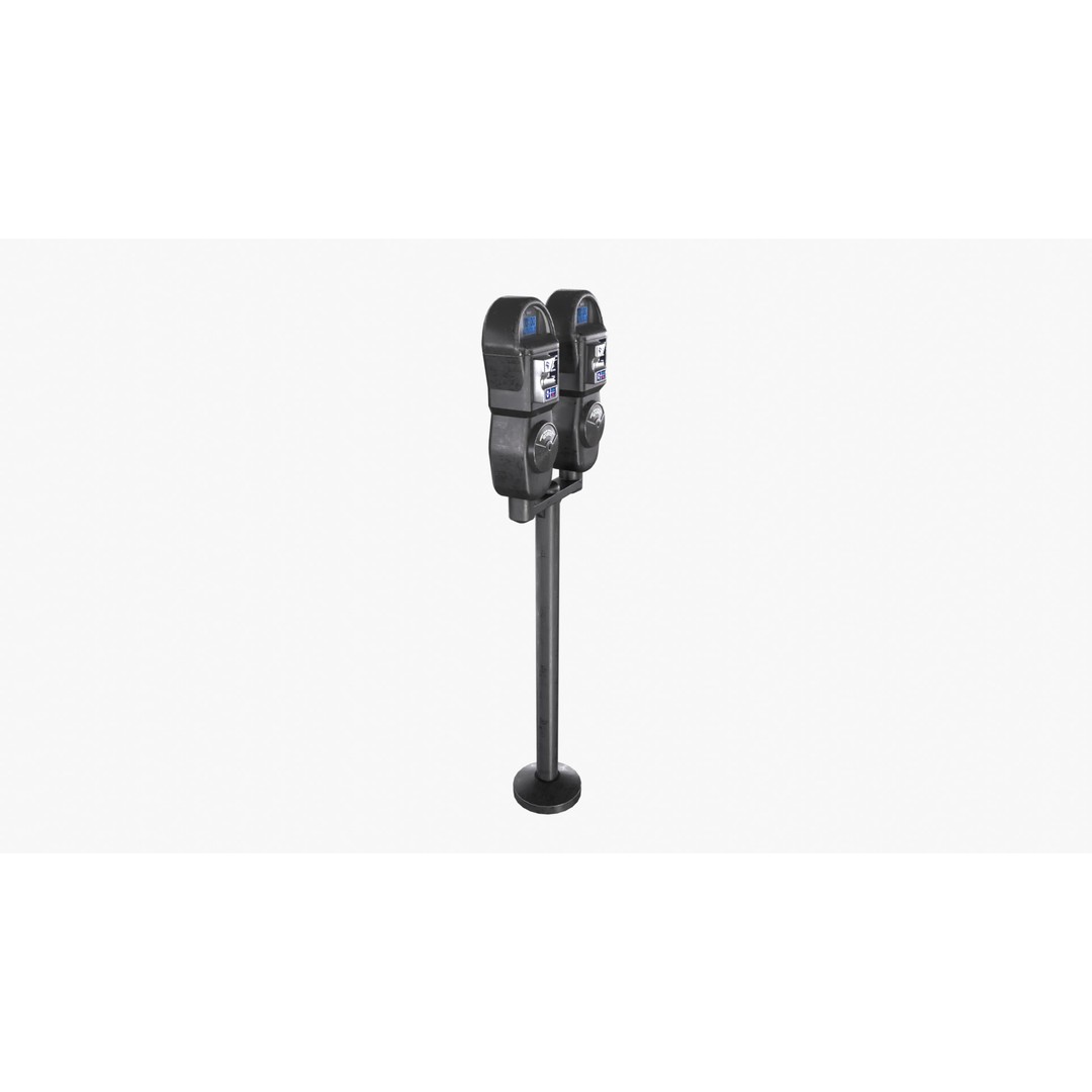 Parking Meter 3D Model – Low Poly Game Asset, FBX, PBR Textures - View 12