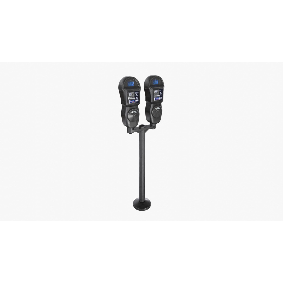 Parking Meter 3D Model – Low Poly Game Asset, FBX, PBR Textures - View 13