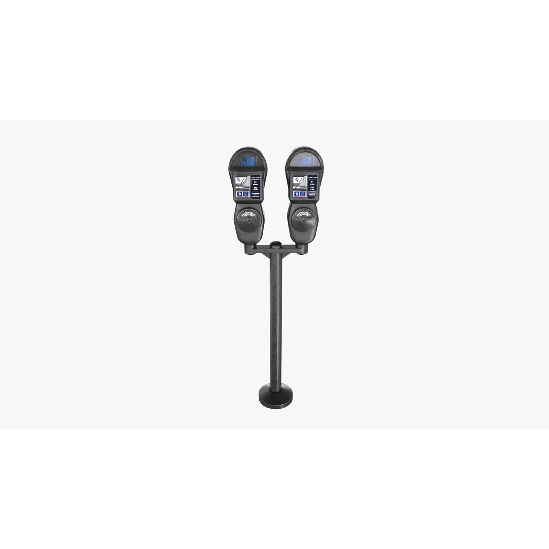 Parking Meter 3D Model – Low Poly Game Asset, FBX, PBR Textures - View 14