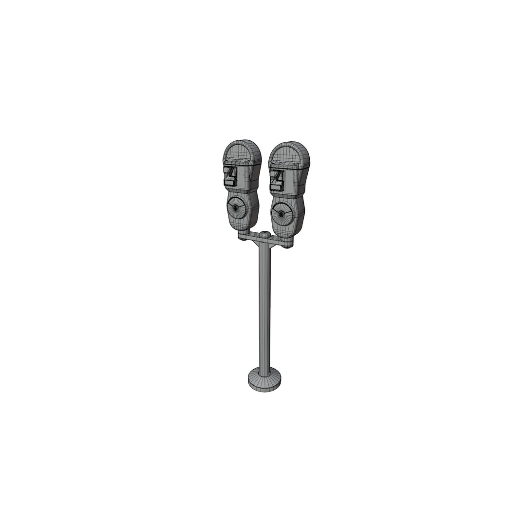 Parking Meter 3D Model – Low Poly Game Asset, FBX, PBR Textures - View 16