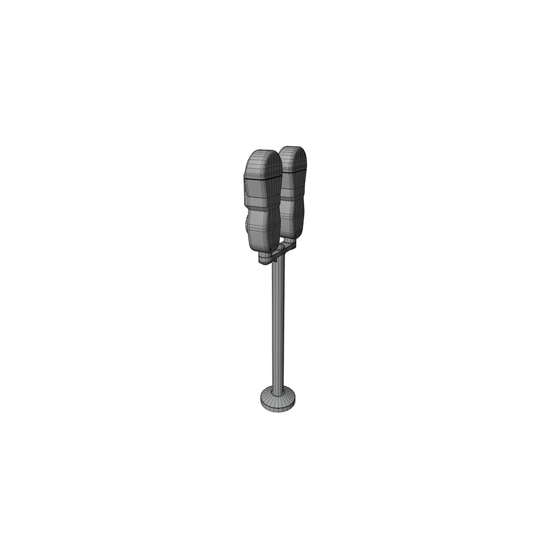Parking Meter 3D Model – Low Poly Game Asset, FBX, PBR Textures - View 17