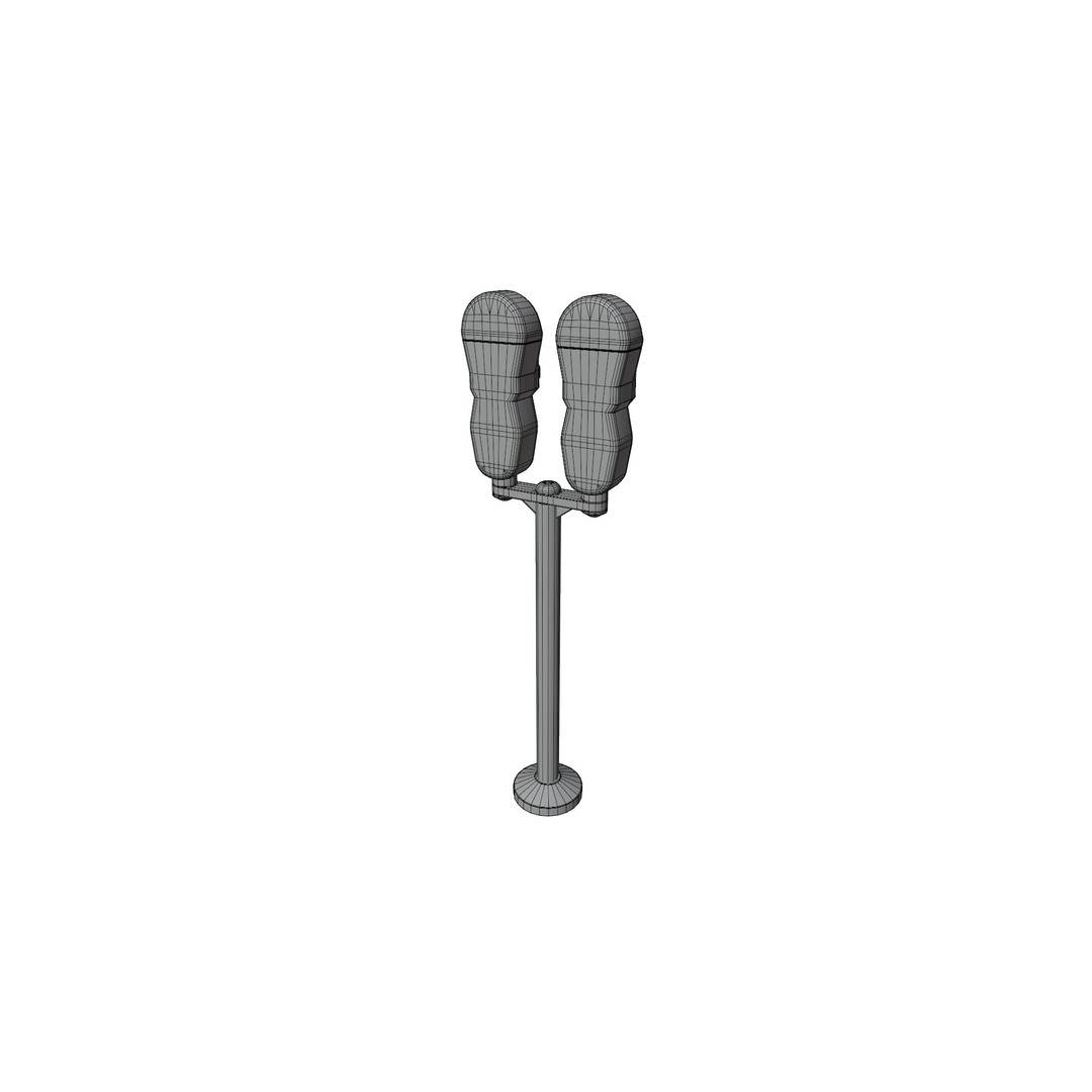 Parking Meter 3D Model – Low Poly Game Asset, FBX, PBR Textures - View 18