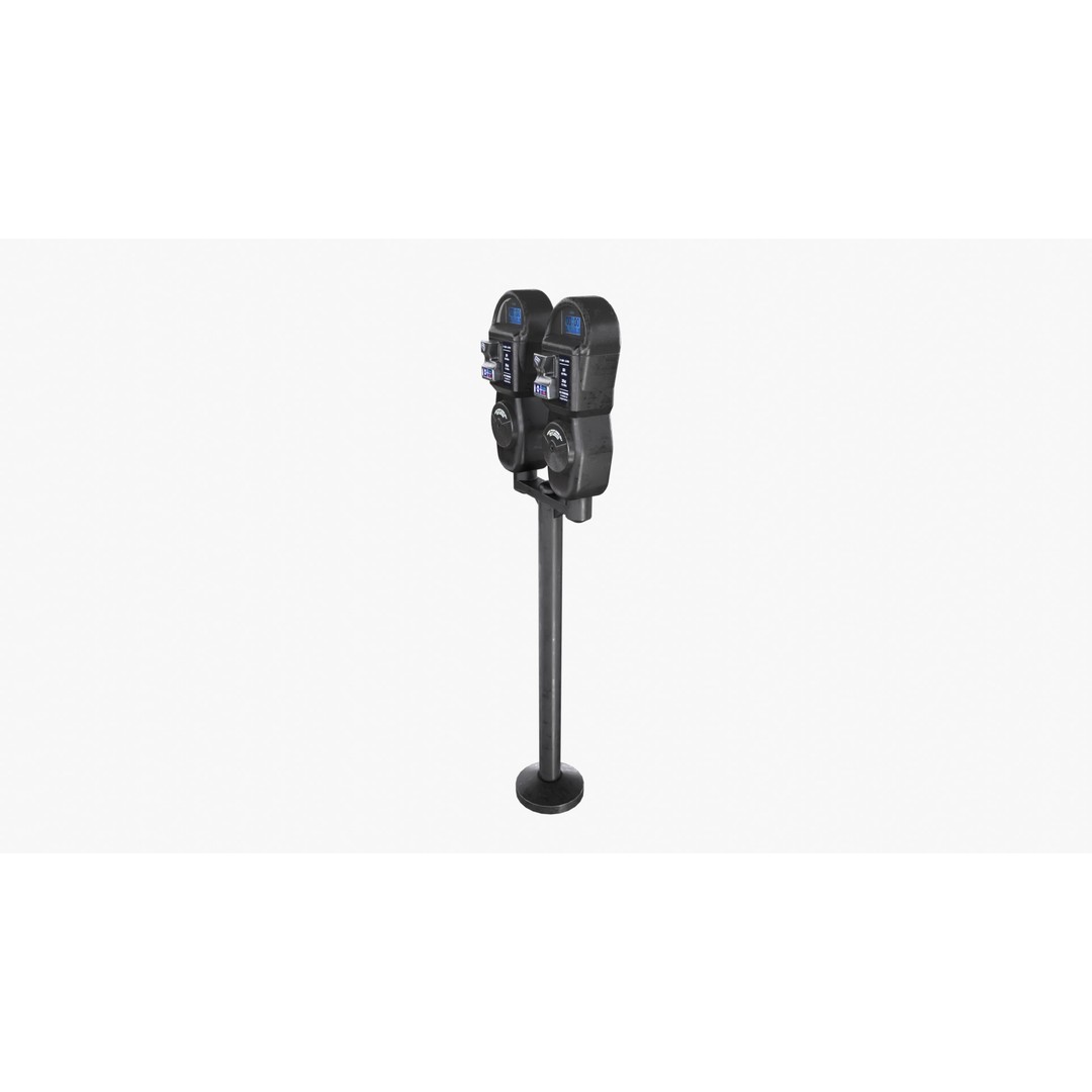 Parking Meter 3D Model – Low Poly Game Asset, FBX, PBR Textures - View 4
