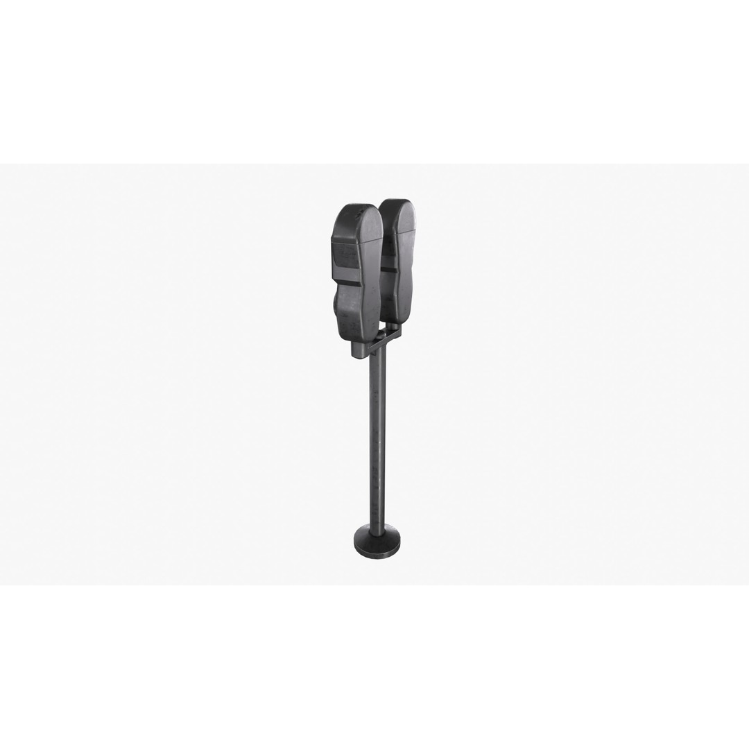 Parking Meter 3D Model – Low Poly Game Asset, FBX, PBR Textures - View 6