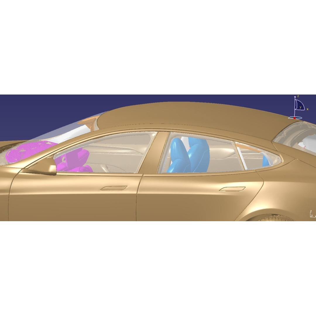 Tesla Model S Plaid 2021 3D Model – High Detail Scanned Vehicle, STL - View 7
