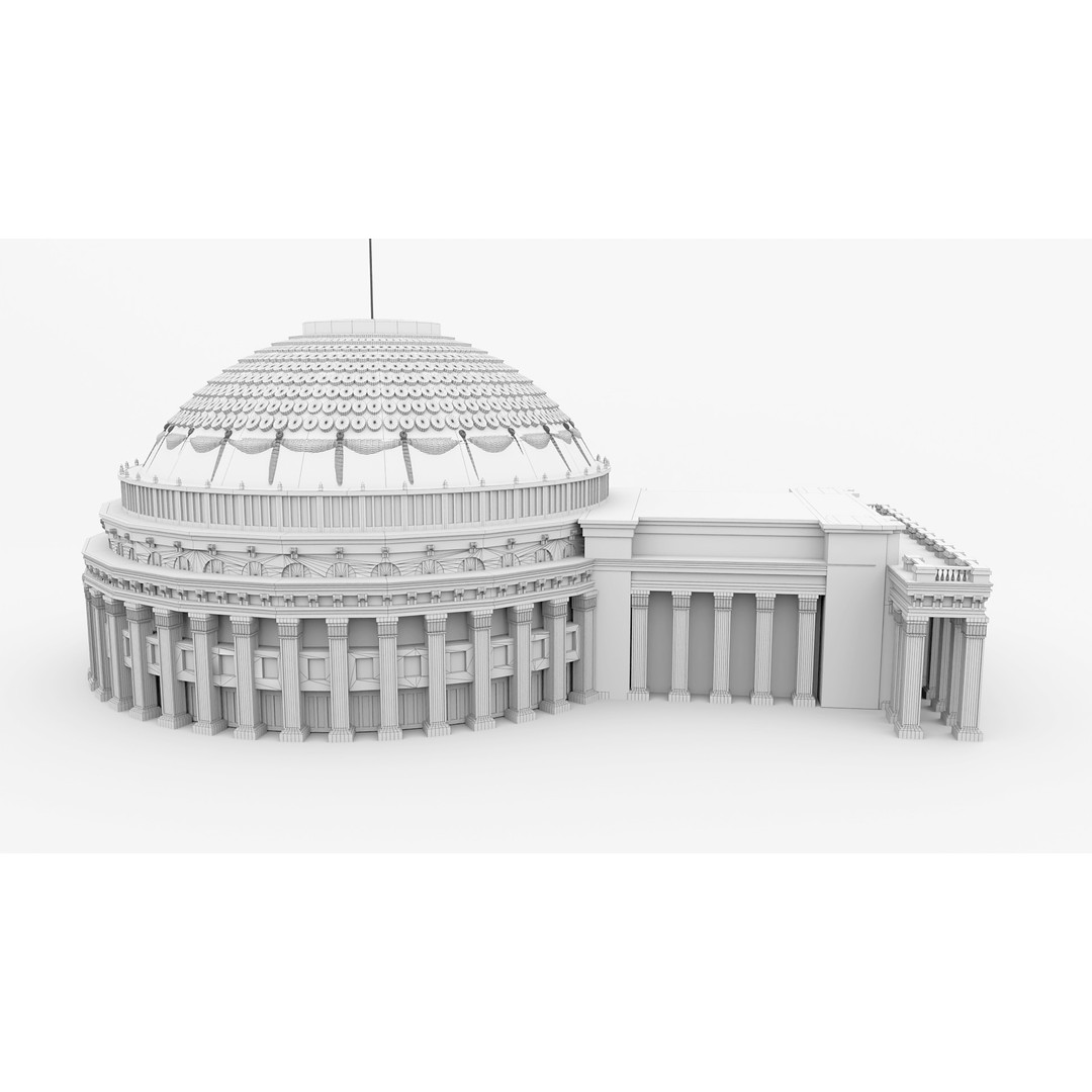 Novosibirsk Opera and Ballet Theatre 3D Model – High Poly Game Asset, FBX, OBJ, Blender - View 17