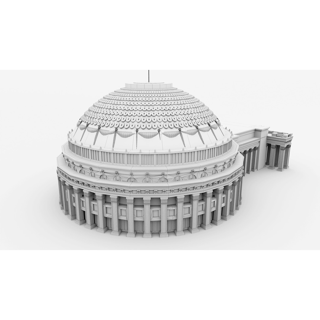 Novosibirsk Opera and Ballet Theatre 3D Model – High Poly Game Asset, FBX, OBJ, Blender - View 18