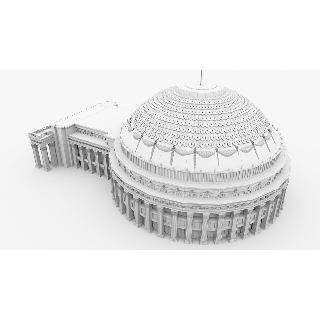 Novosibirsk Opera and Ballet Theatre 3D Model – High Poly Game Asset, FBX, OBJ, Blender - View 20