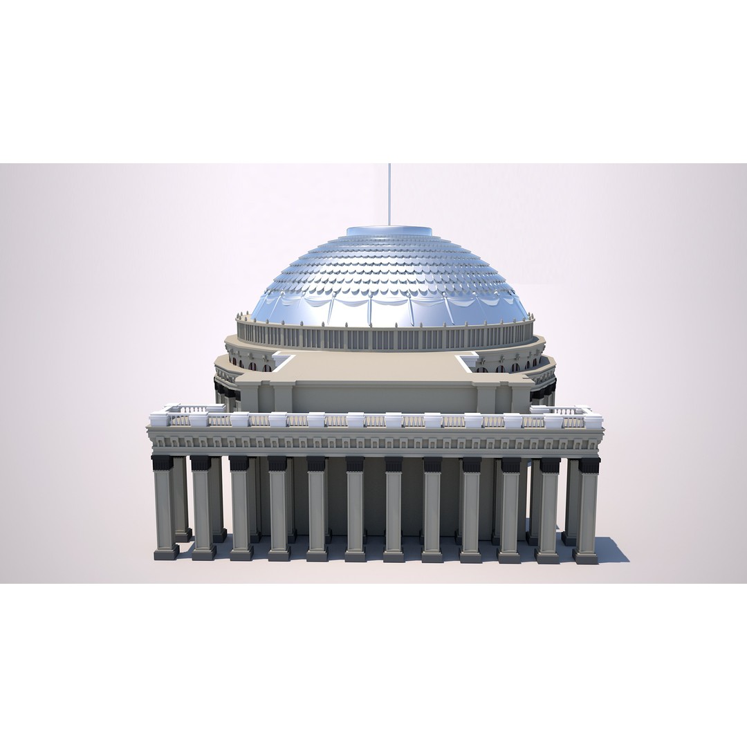 Novosibirsk Opera and Ballet Theatre 3D Model – High Poly Game Asset, FBX, OBJ, Blender - View 3