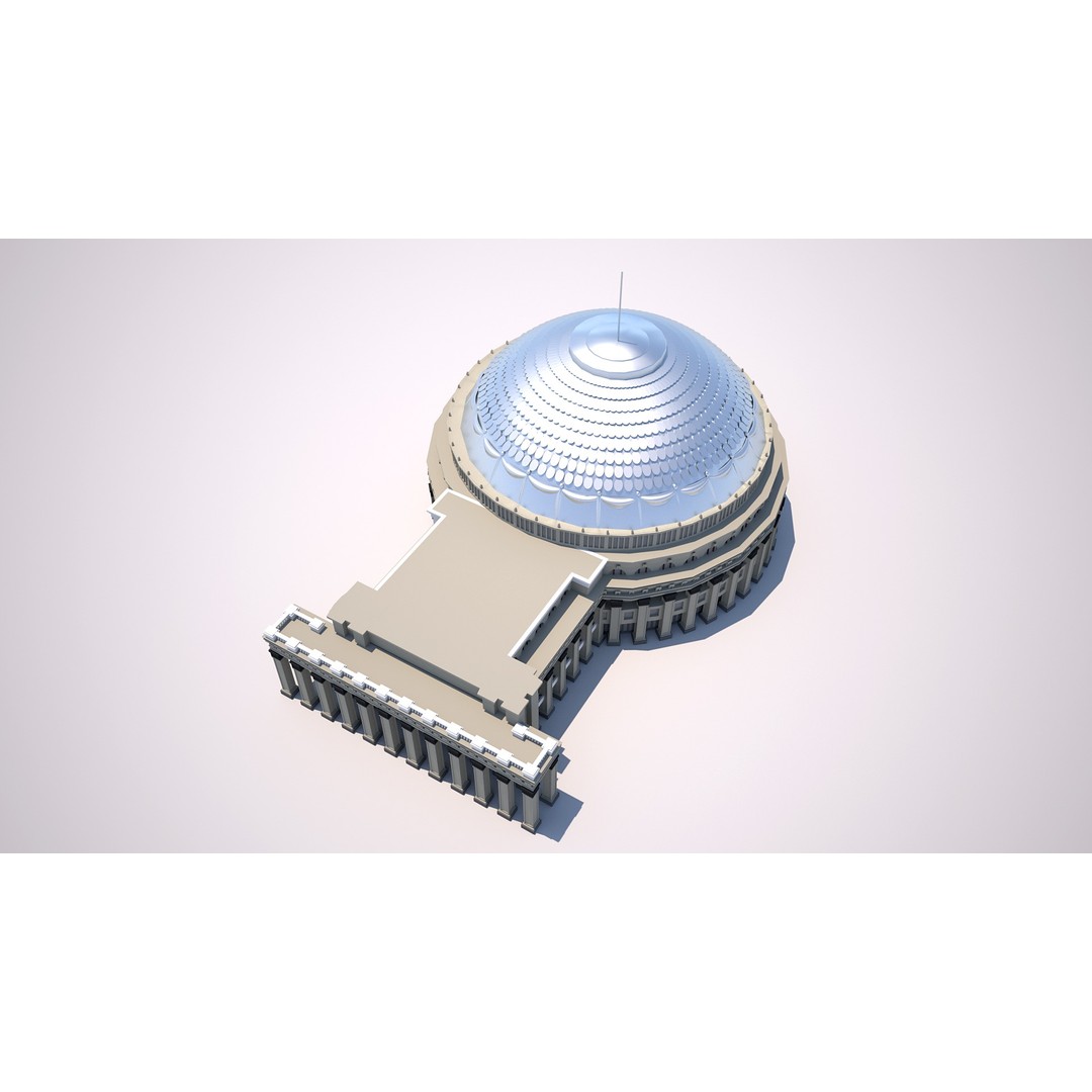 Novosibirsk Opera and Ballet Theatre 3D Model – High Poly Game Asset, FBX, OBJ, Blender - View 8
