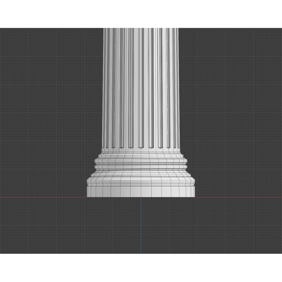 Ionic Column 3D Model – Classical Architectural Decoration, FBX