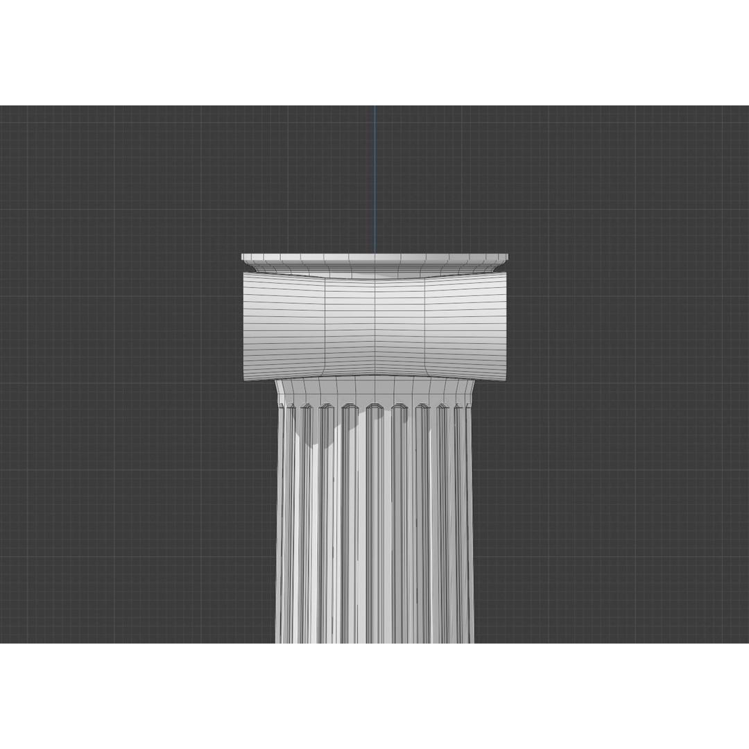 Ionic Column 3D Model – Classical Architectural Decoration, FBX - View 10