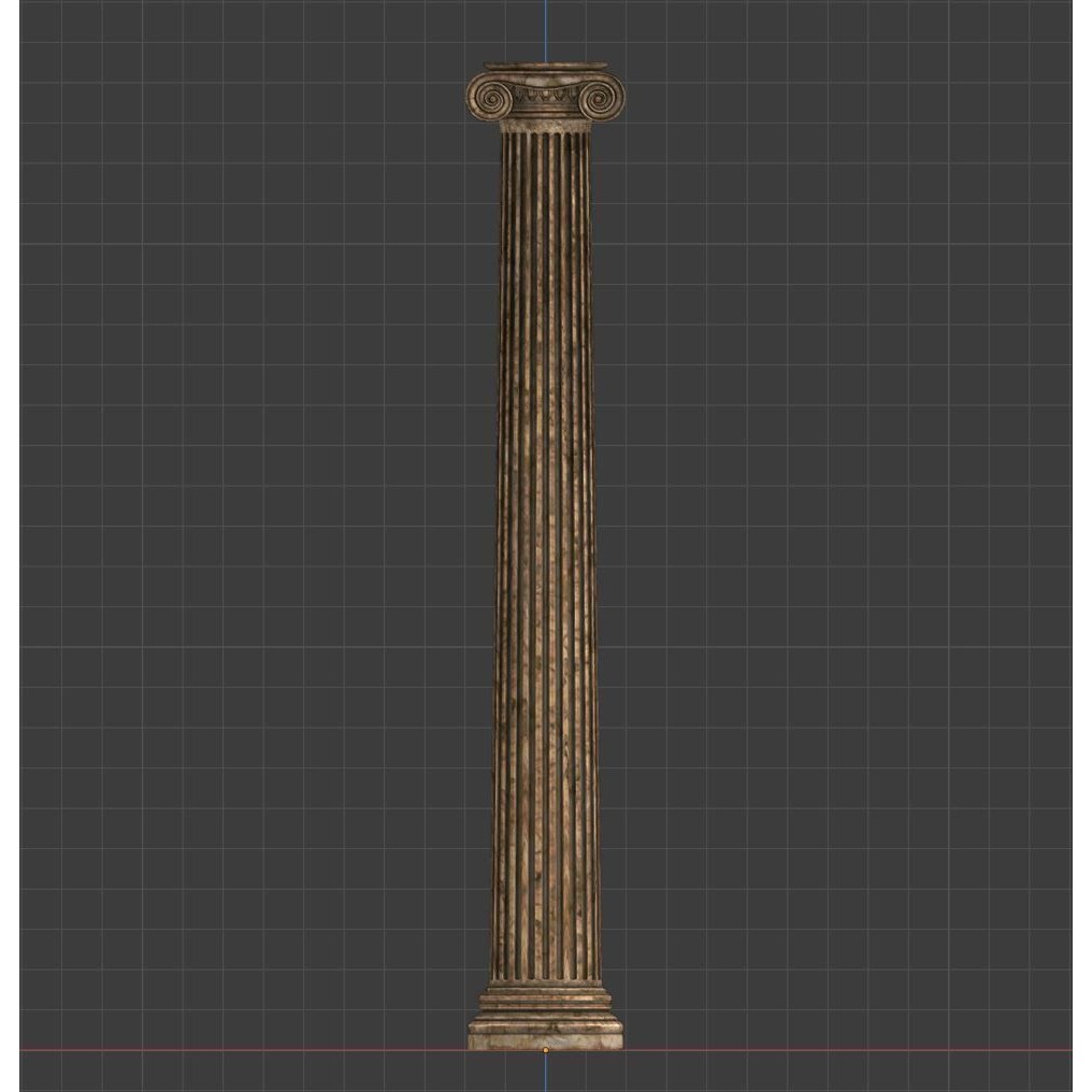 Ionic Column 3D Model – Classical Architectural Decoration, FBX - View 8