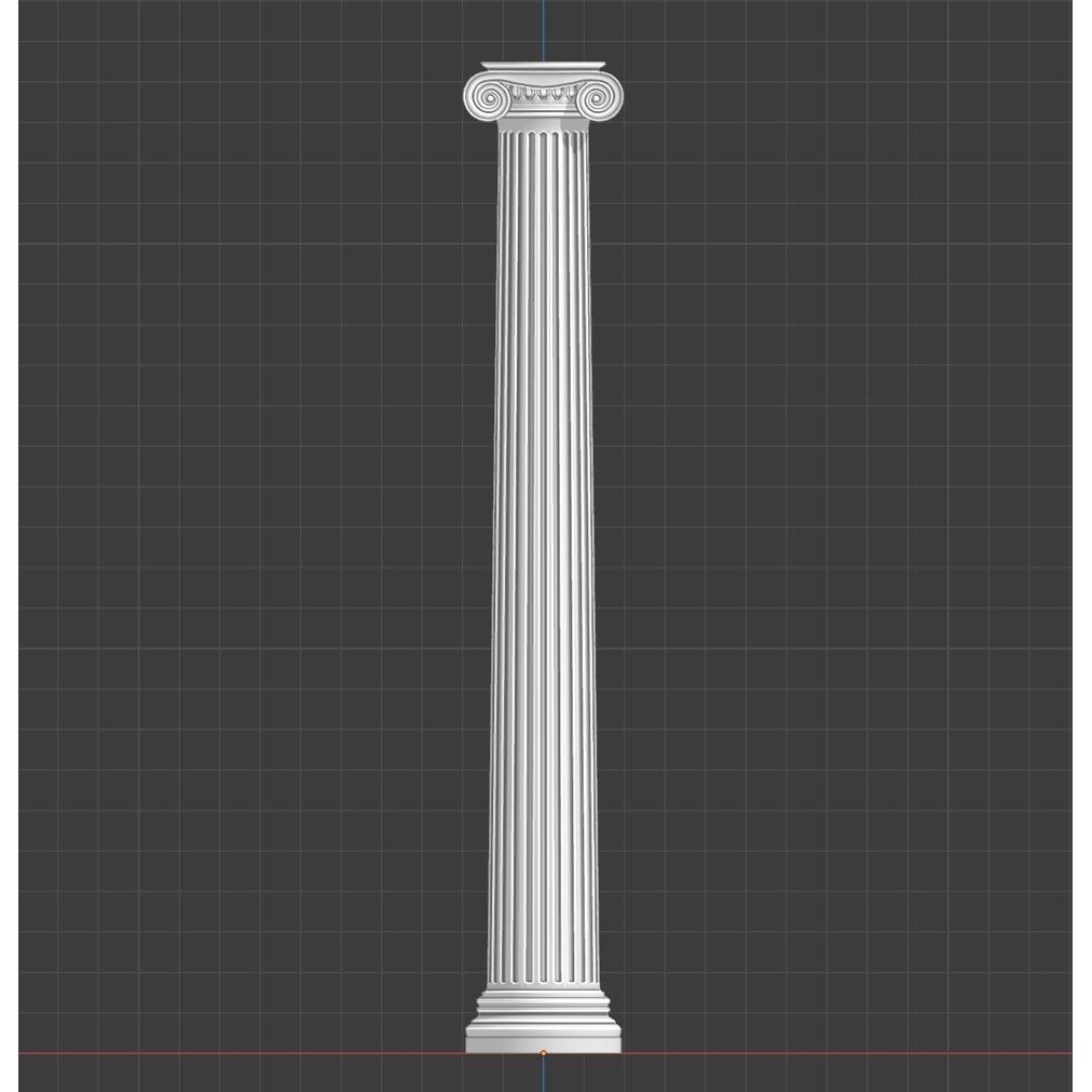 Ionic Column 3D Model – Classical Architectural Decoration, FBX - View 9