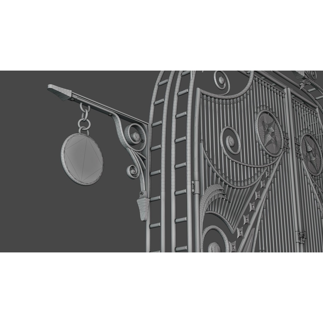 Gate and Portal 3D Model – Low Poly Game Asset, PBR Textures