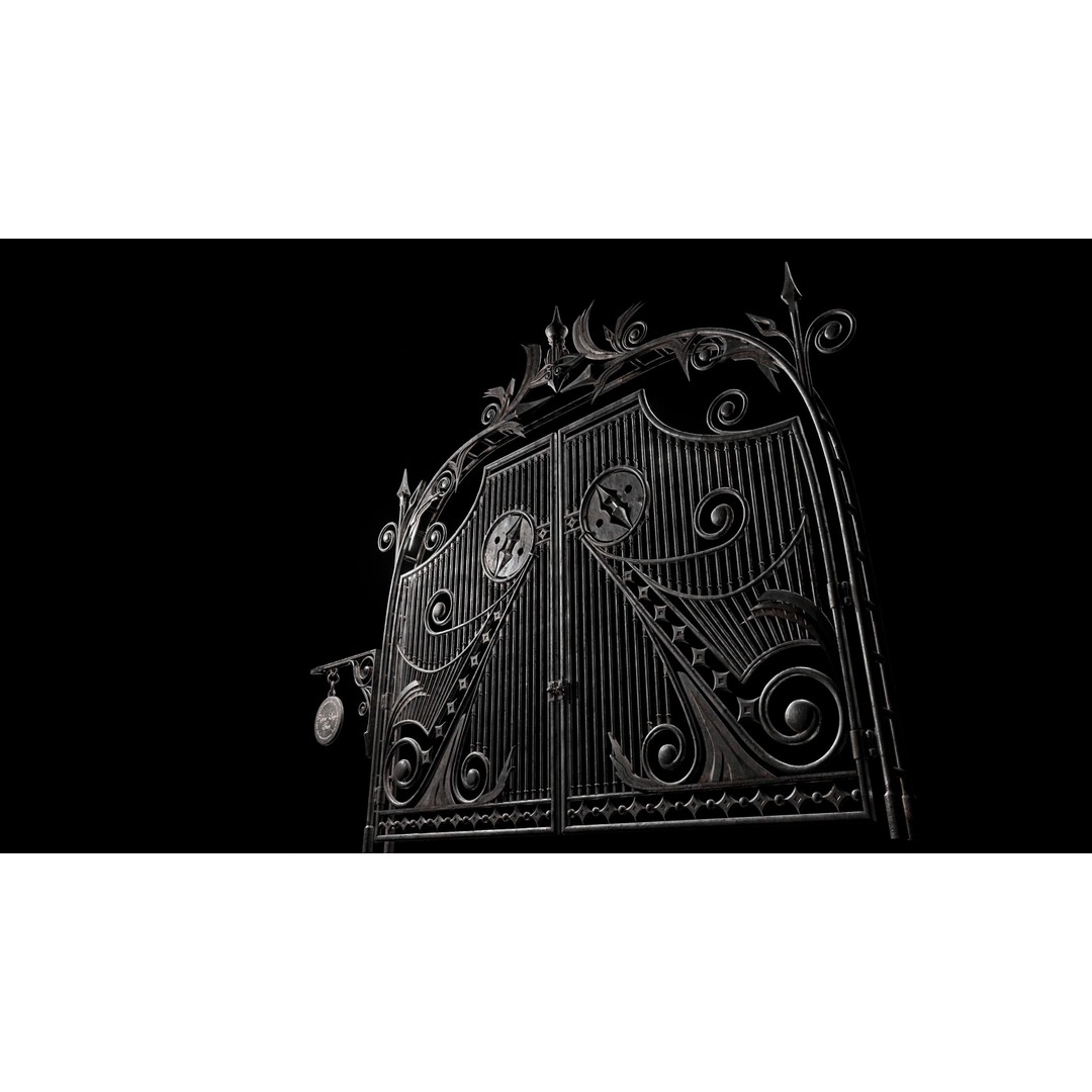 Gate and Portal 3D Model – Low Poly Game Asset, PBR Textures - View 12