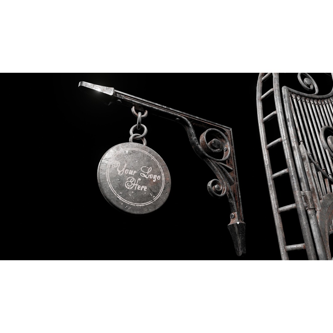 Gate and Portal 3D Model – Low Poly Game Asset, PBR Textures - View 13