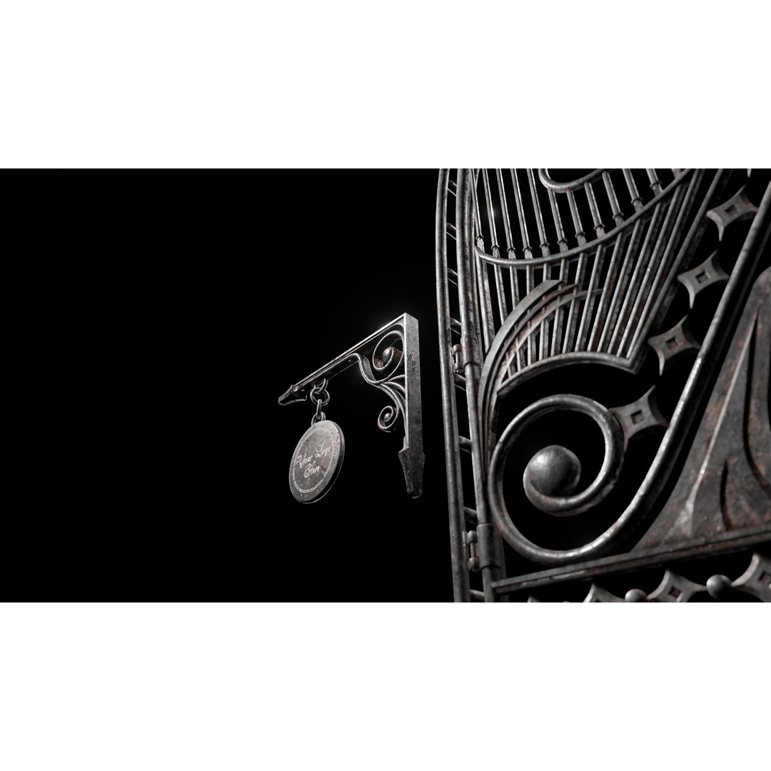 Gate and Portal 3D Model – Low Poly Game Asset, PBR Textures - View 14