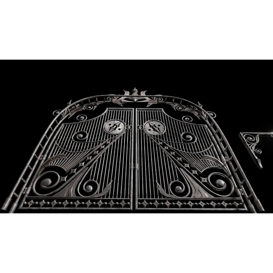 Gate and Portal 3D Model – Low Poly Game Asset, PBR Textures - View 15