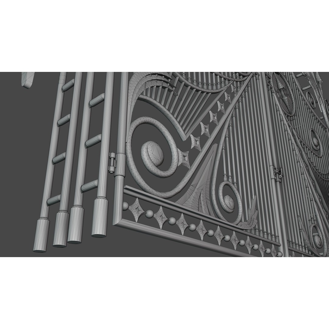 Gate and Portal 3D Model – Low Poly Game Asset, PBR Textures - View 19
