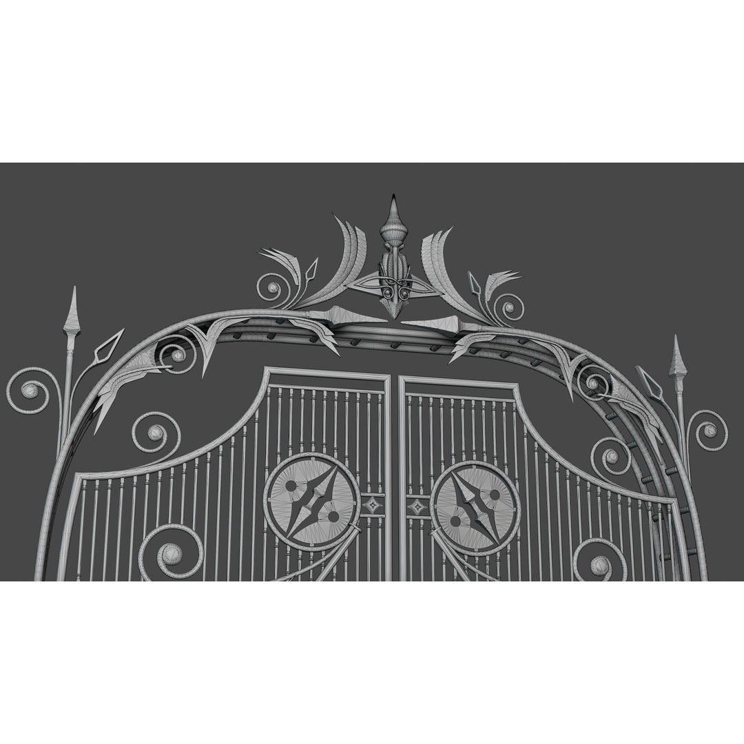 Gate and Portal 3D Model – Low Poly Game Asset, PBR Textures - View 20