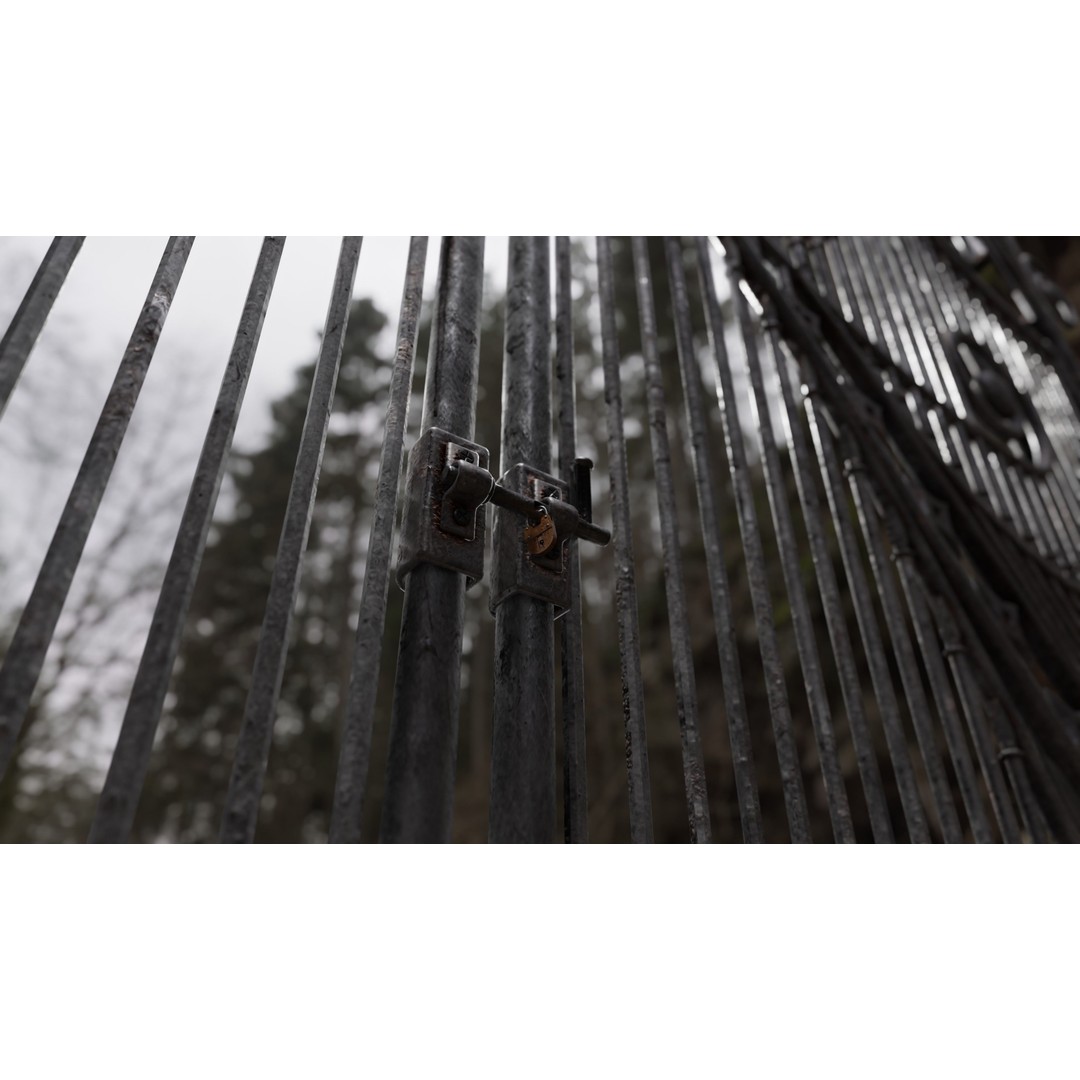Gate and Portal 3D Model – Low Poly Game Asset, PBR Textures - View 3