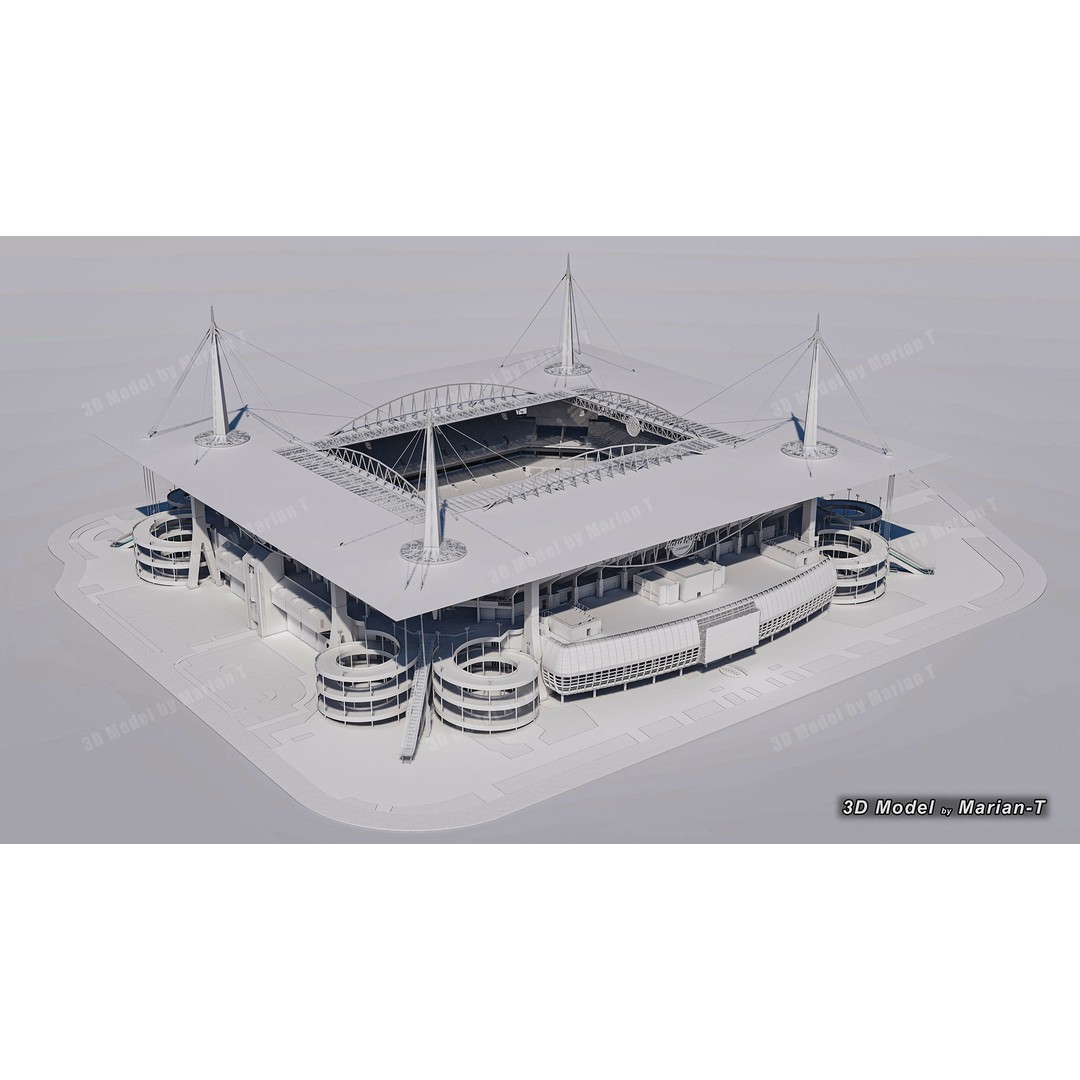 Hard Rock Stadium 3D Model – Low Poly Game Asset, FBX, OBJ - View 12