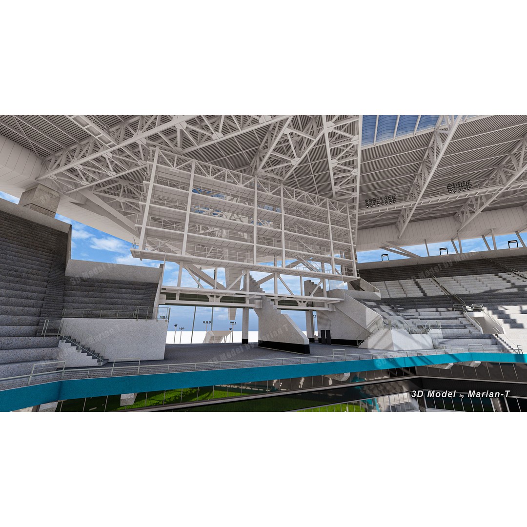 Hard Rock Stadium 3D Model – Low Poly Game Asset, FBX, OBJ - View 26