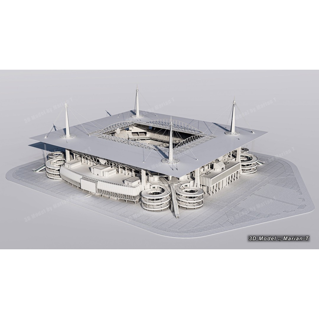 Hard Rock Stadium 3D Model – Low Poly Game Asset, FBX, OBJ - View 56