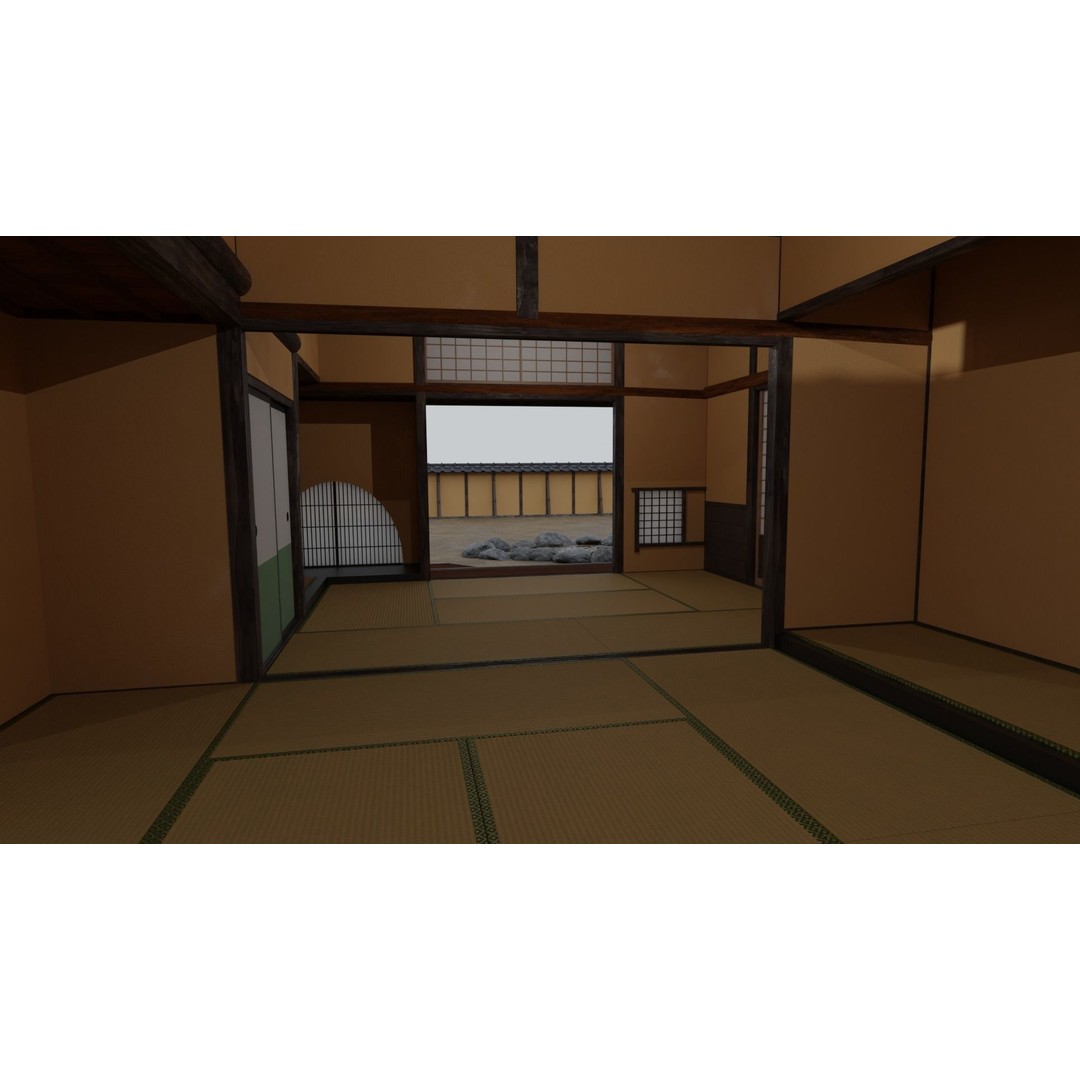 Koizumi Yakumo House 3D Model – Historic Japanese Architecture, FBX - View 11