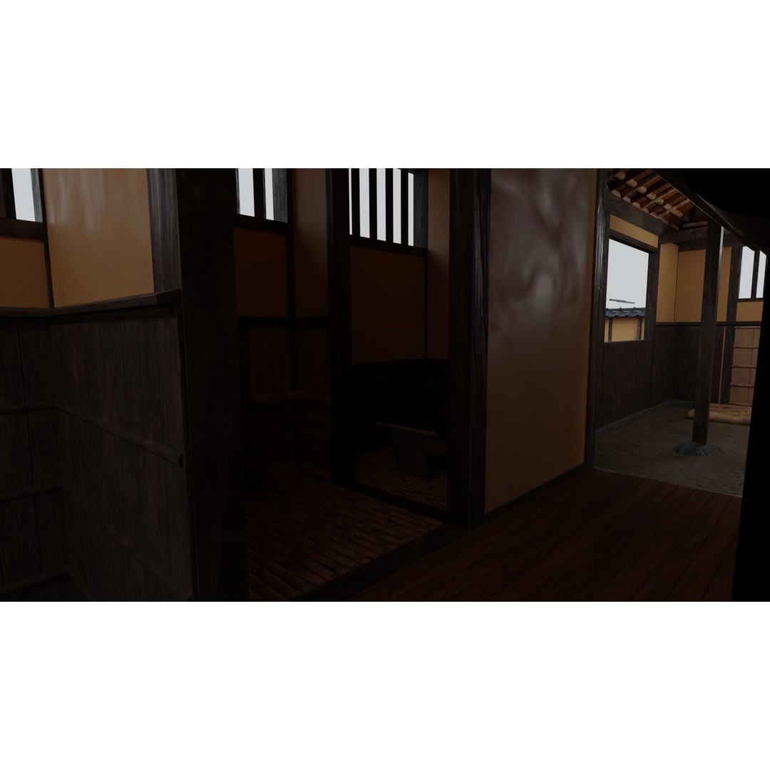 Koizumi Yakumo House 3D Model – Historic Japanese Architecture, FBX - View 13