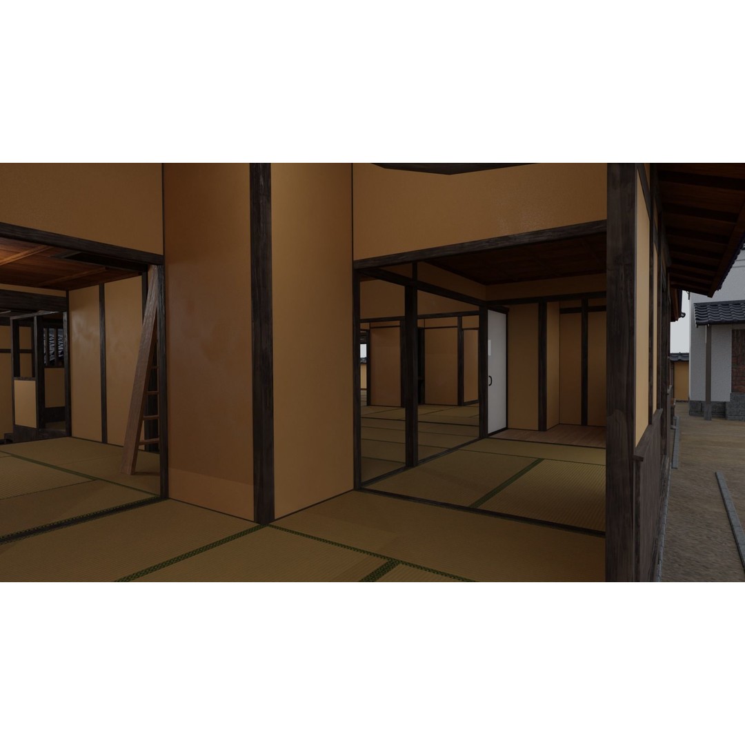 Koizumi Yakumo House 3D Model – Historic Japanese Architecture, FBX - View 14