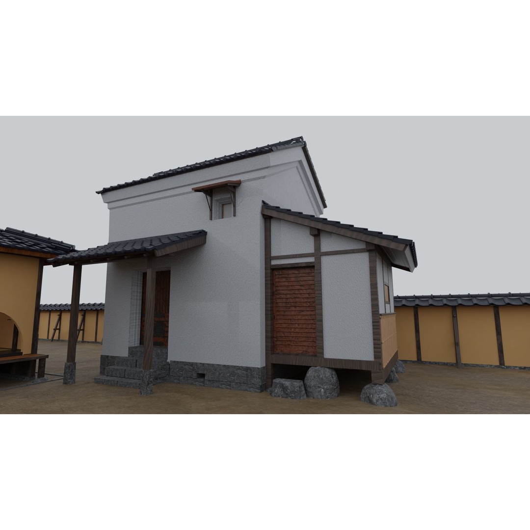 Koizumi Yakumo House 3D Model – Historic Japanese Architecture, FBX - View 15