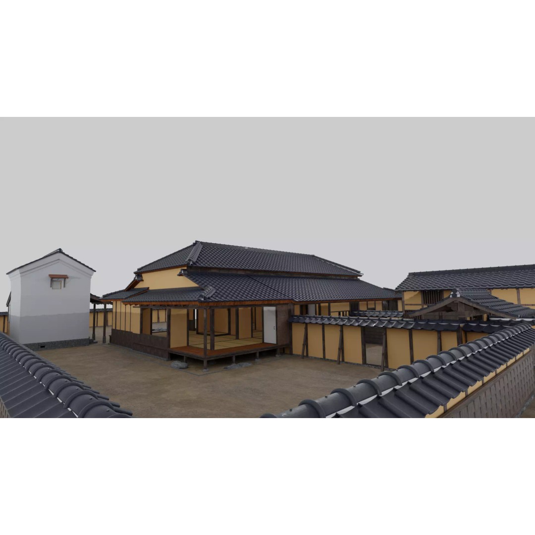 Koizumi Yakumo House 3D Model – Historic Japanese Architecture, FBX - View 2