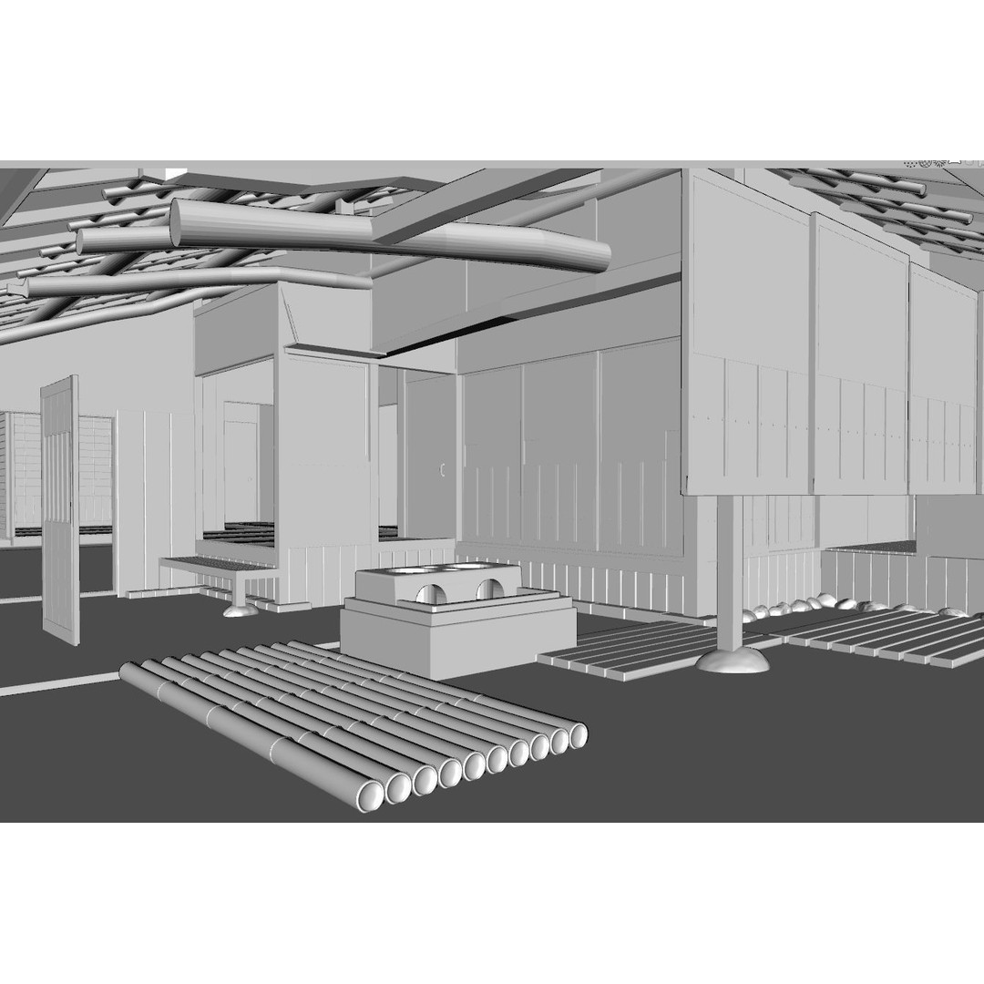 Koizumi Yakumo House 3D Model – Historic Japanese Architecture, FBX - View 20