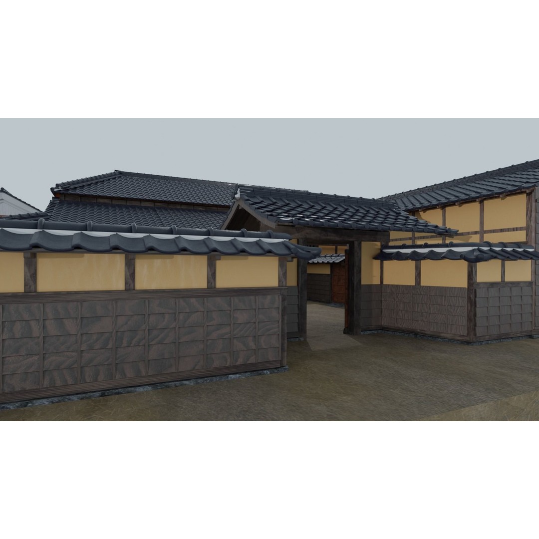Koizumi Yakumo House 3D Model – Historic Japanese Architecture, FBX - View 3