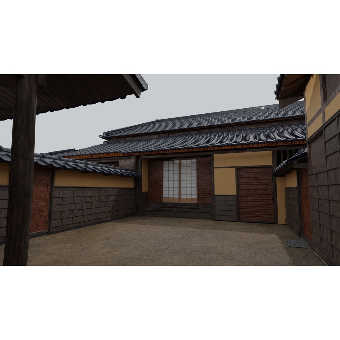 Koizumi Yakumo House 3D Model – Historic Japanese Architecture, FBX - View 6