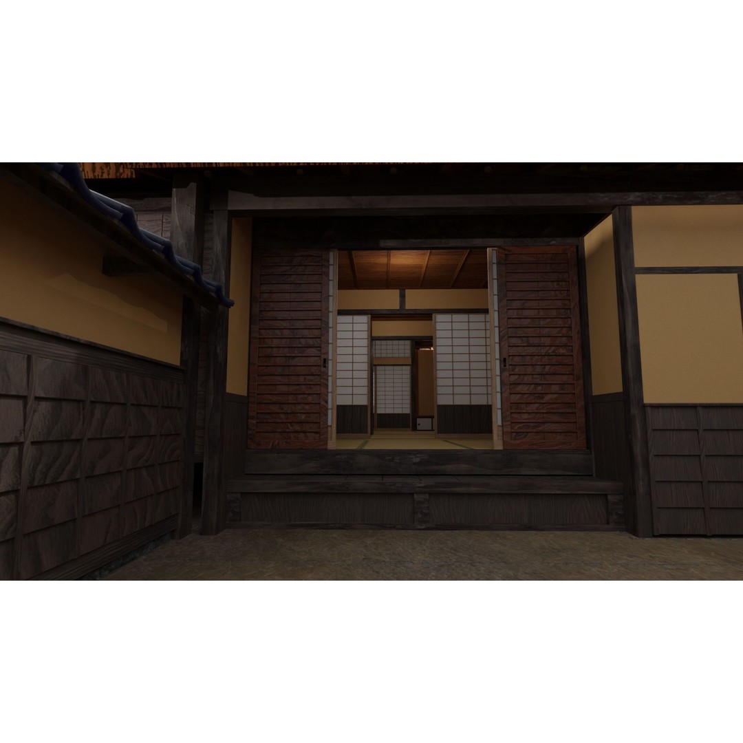 Koizumi Yakumo House 3D Model – Historic Japanese Architecture, FBX - View 7