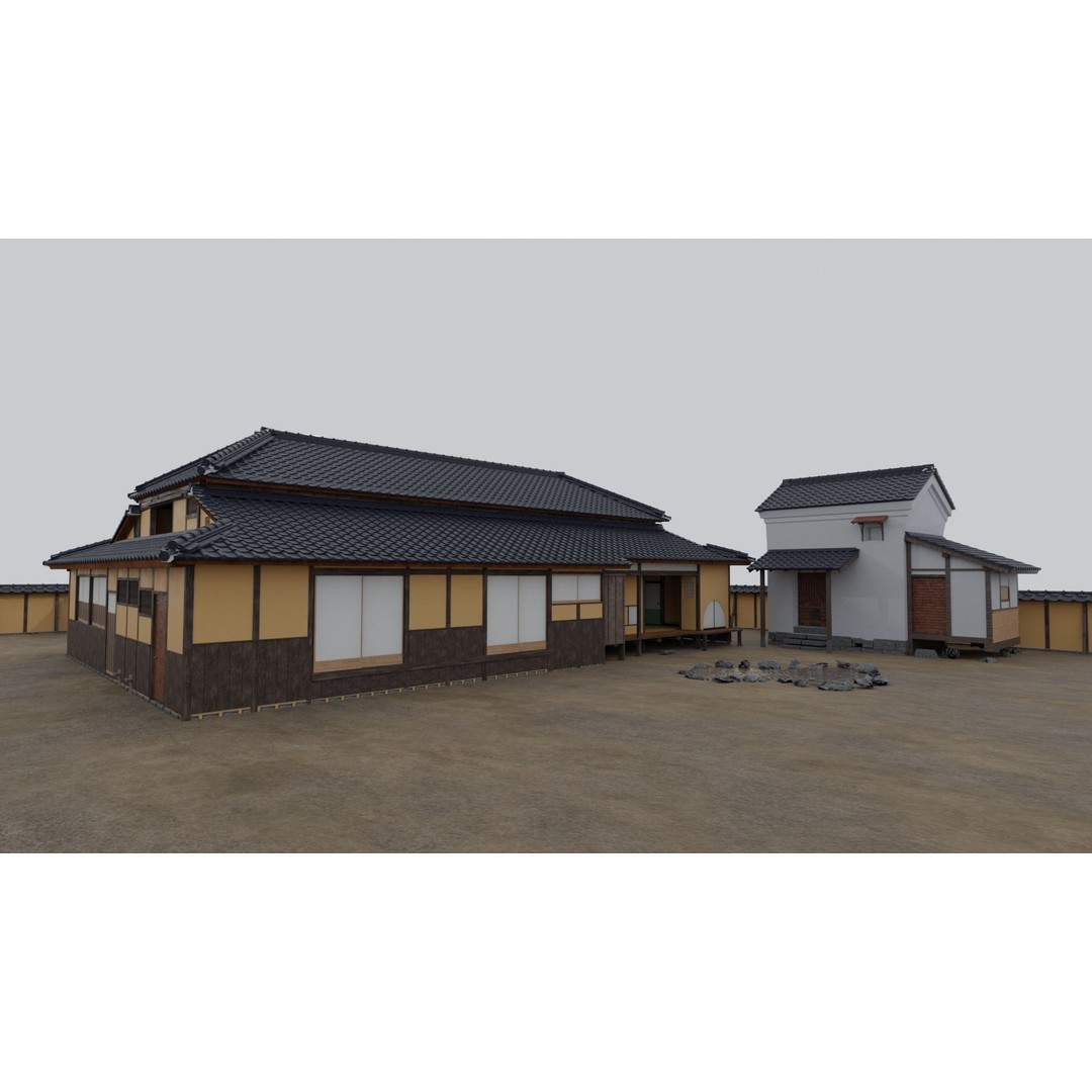 Koizumi Yakumo House 3D Model – Historic Japanese Architecture, FBX - View 8