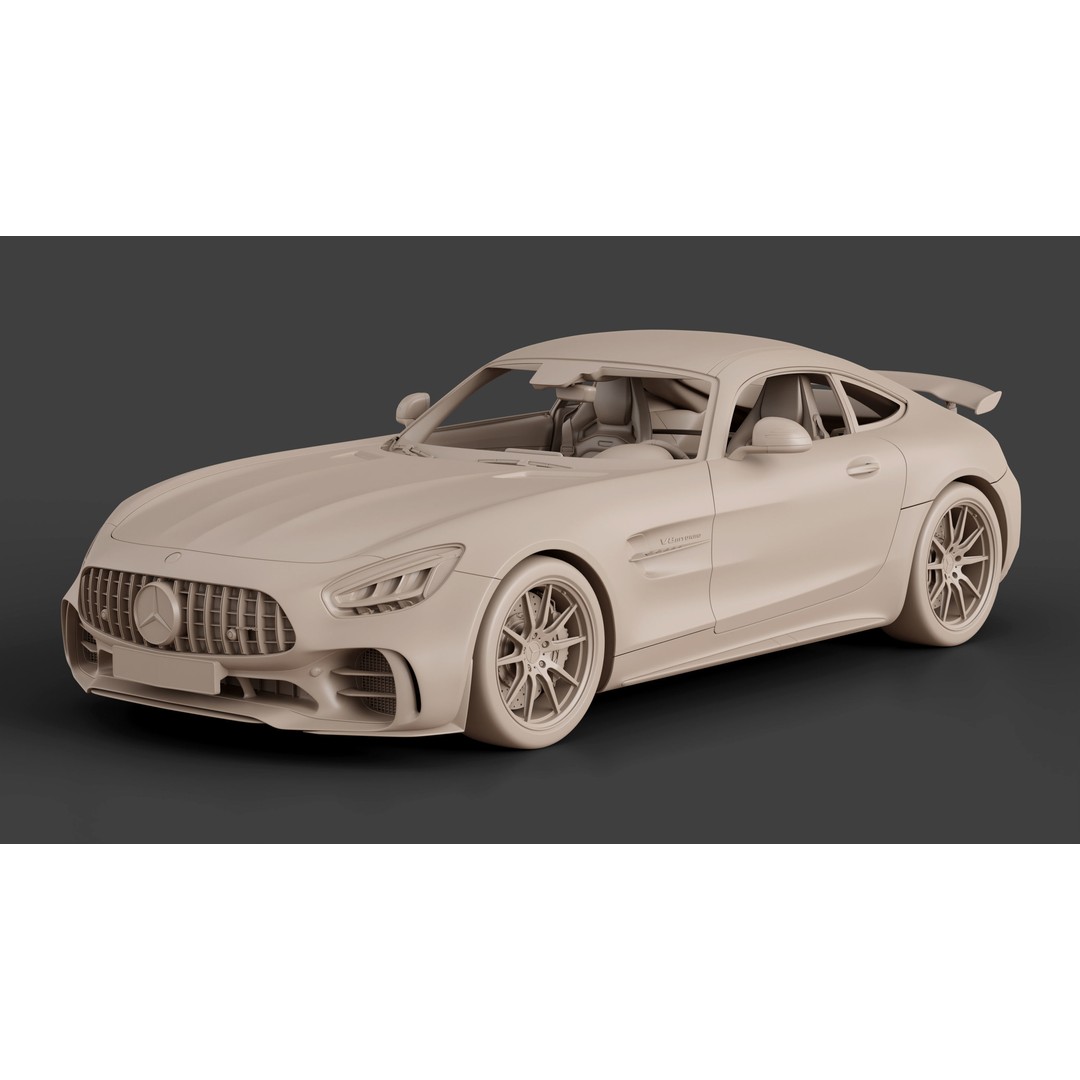 Mercedes Benz AMG GT 2020 3D Model – High Poly Game Asset, Blender, FBX - View 16