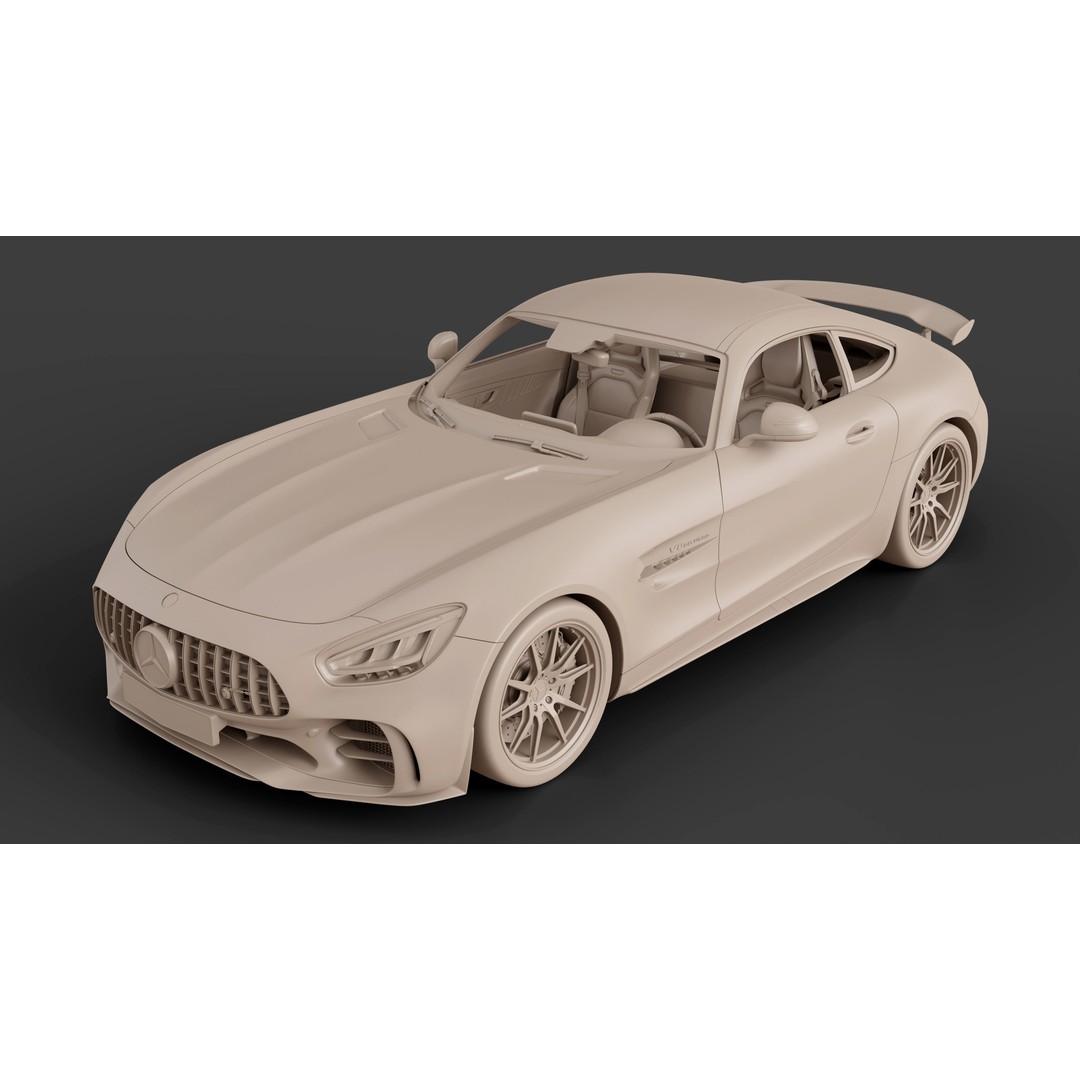 Mercedes Benz AMG GT 2020 3D Model – High Poly Game Asset, Blender, FBX - View 20
