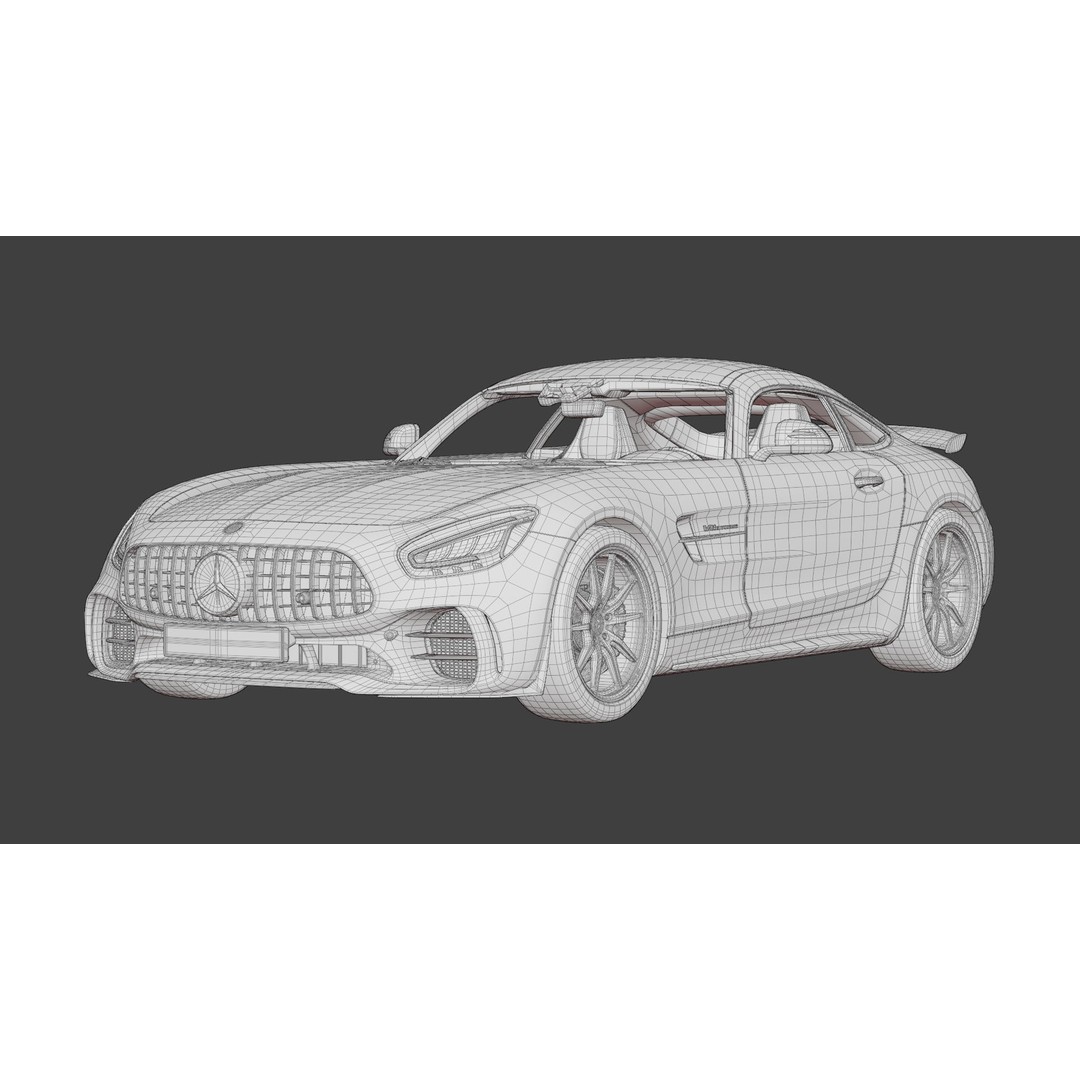 Mercedes Benz AMG GT 2020 3D Model – High Poly Game Asset, Blender, FBX - View 22