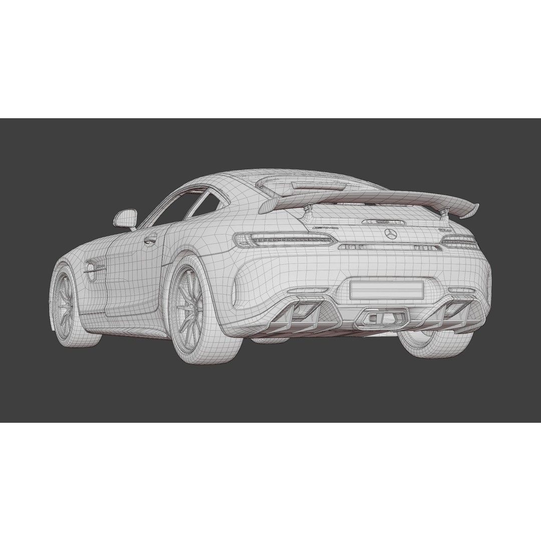 Mercedes Benz AMG GT 2020 3D Model – High Poly Game Asset, Blender, FBX - View 23