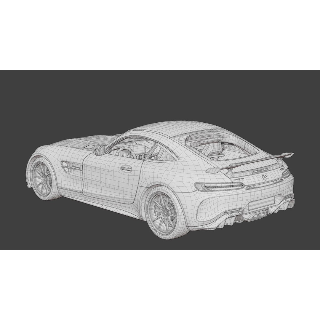 Mercedes Benz AMG GT 2020 3D Model – High Poly Game Asset, Blender, FBX - View 25