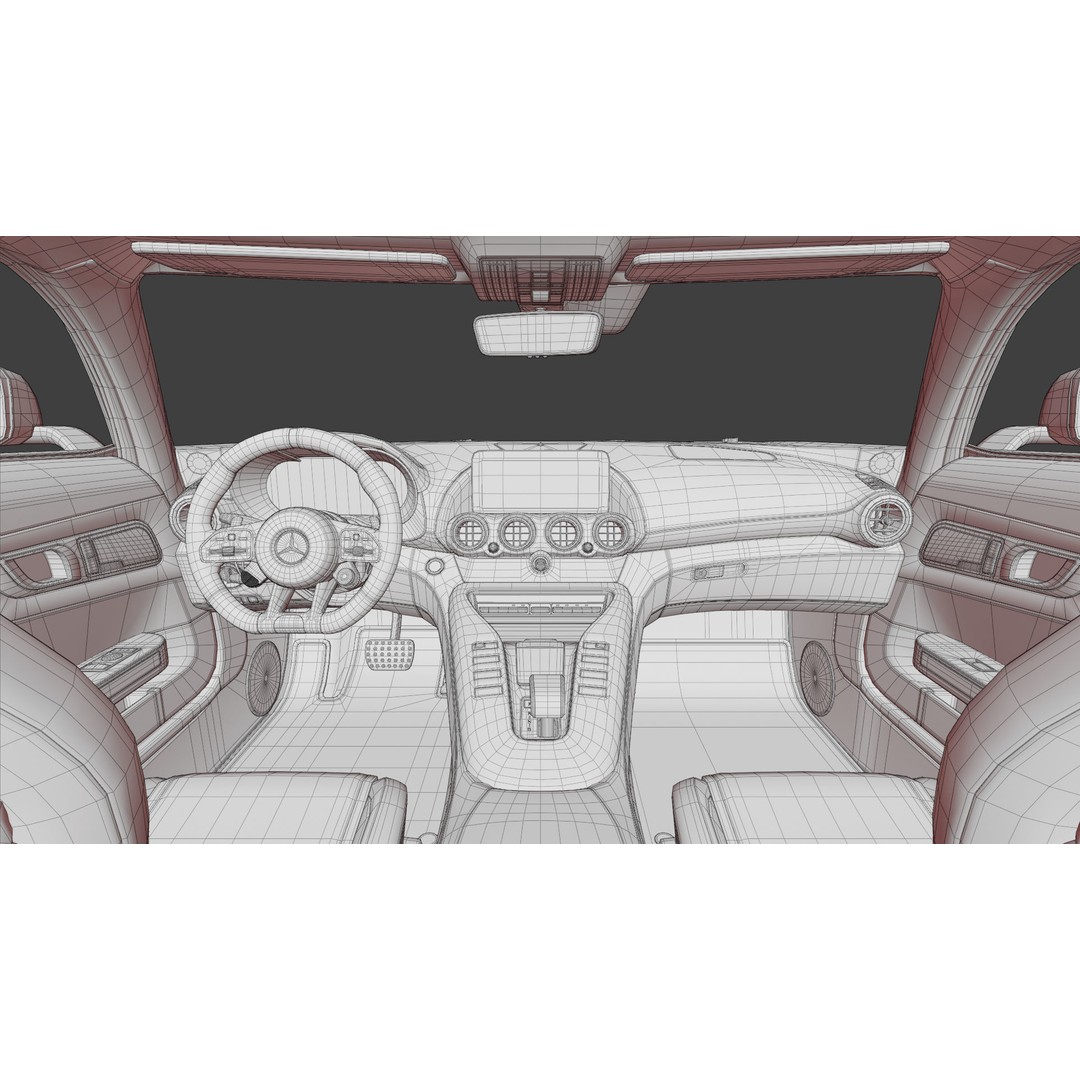 Mercedes Benz AMG GT 2020 3D Model – High Poly Game Asset, Blender, FBX - View 26