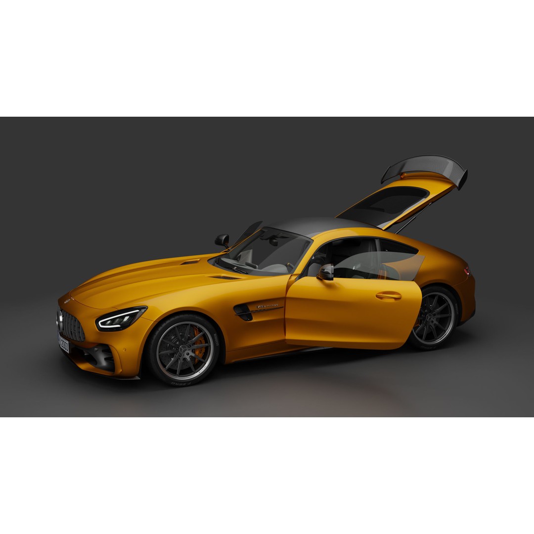 Mercedes Benz AMG GT 2020 3D Model – High Poly Game Asset, Blender, FBX - View 9