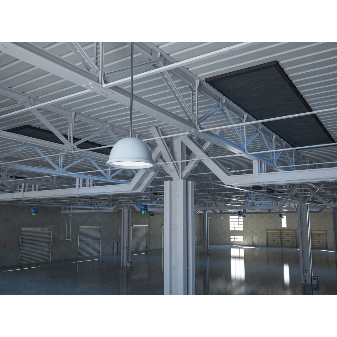 Exhibition Hall 3D Model – Realistic Industrial Structure, Cinema4D R19 - View 10